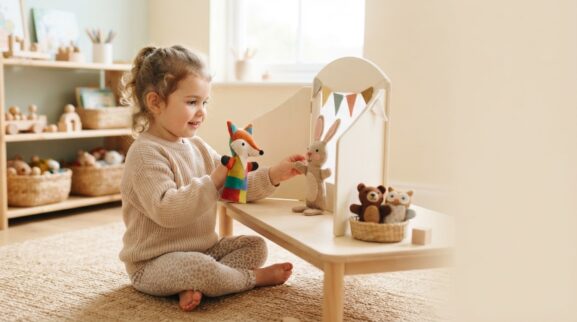 Create & Pretend: Puppets & Character Play for 3 Years parent learning guide for a 3-year-old