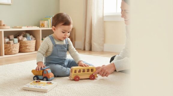 Create & Pretend: Vehicle Pretend Play for 1 Year parent learning guide for a 1-year-old