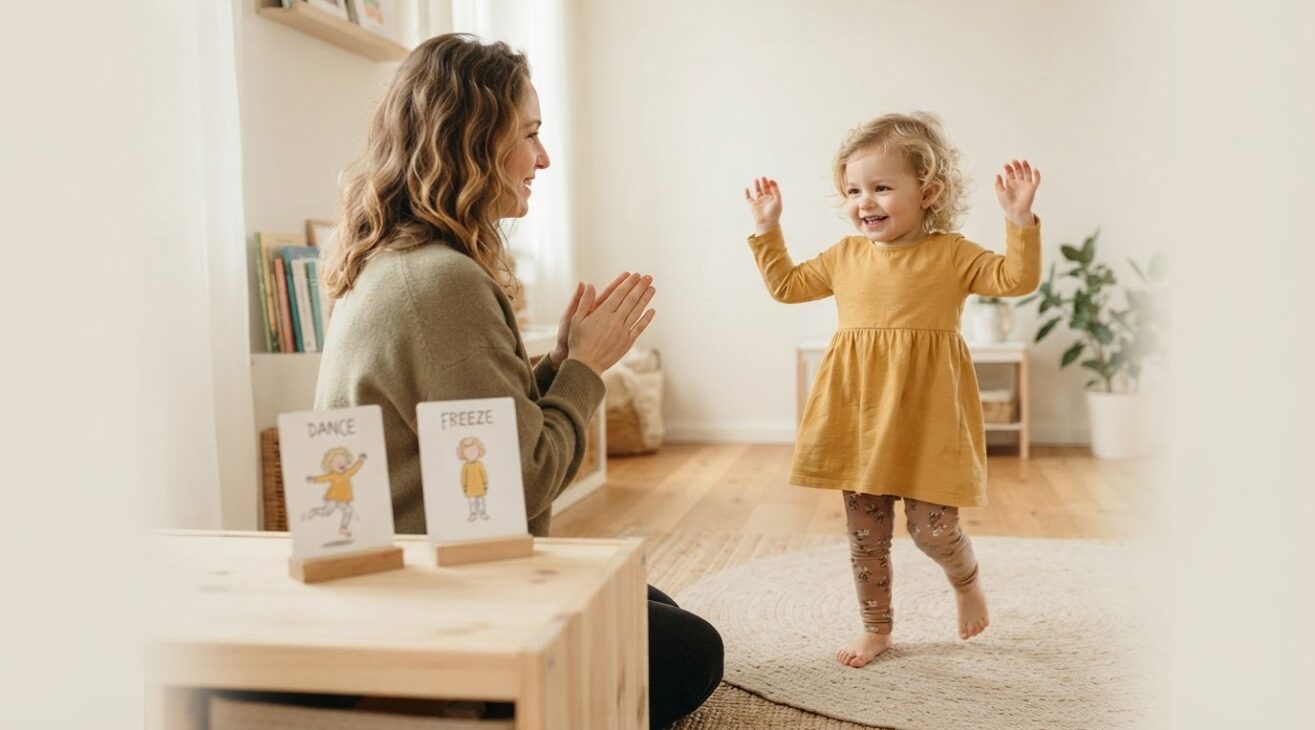 Dance & Freeze Activity Cards for 2-Year-Old Toddlers