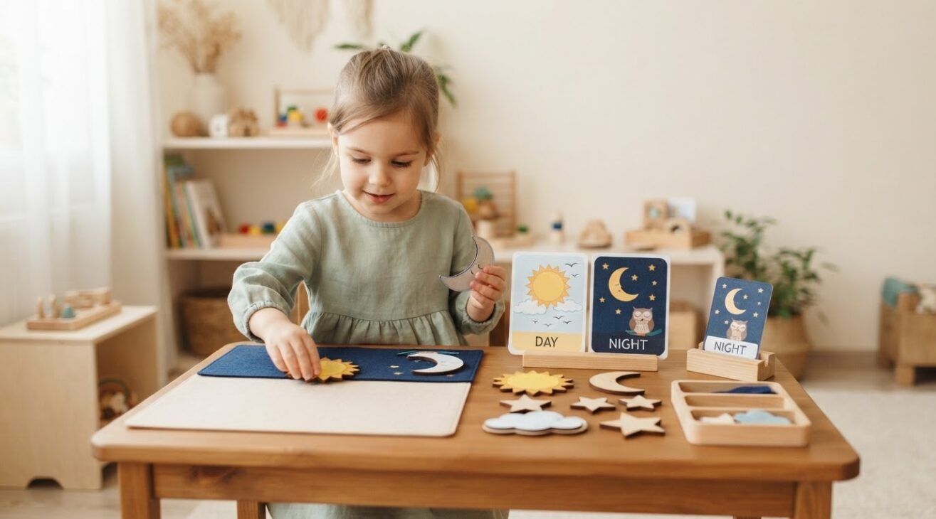 Day, Night & Sky Activity Cards for 4-Year-Old Kids