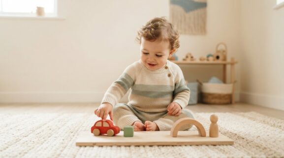 Direction Words Activity Cards for 1 Year printable learning activity for a 1-year-old