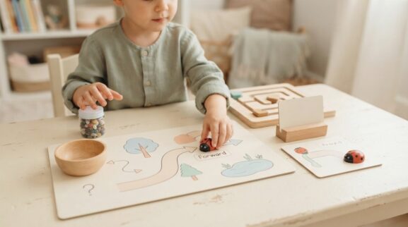 Direction Words Activity Cards for 4 Years printable learning activity for a 4-year-old