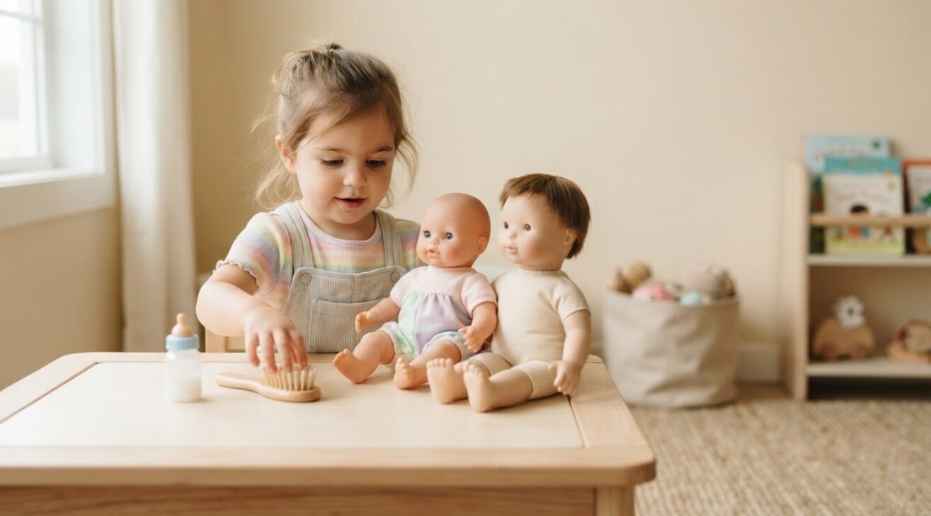 Dolls, Family & Caregiving Play Activity Cards for 2-Year-Old Toddlers