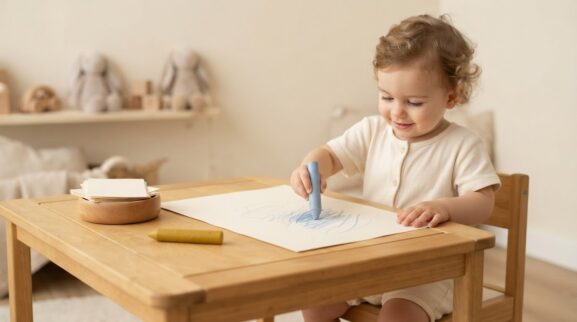 Drawing & Scribbling Activity Cards for 1 Year printable learning activity for a 1-year-old