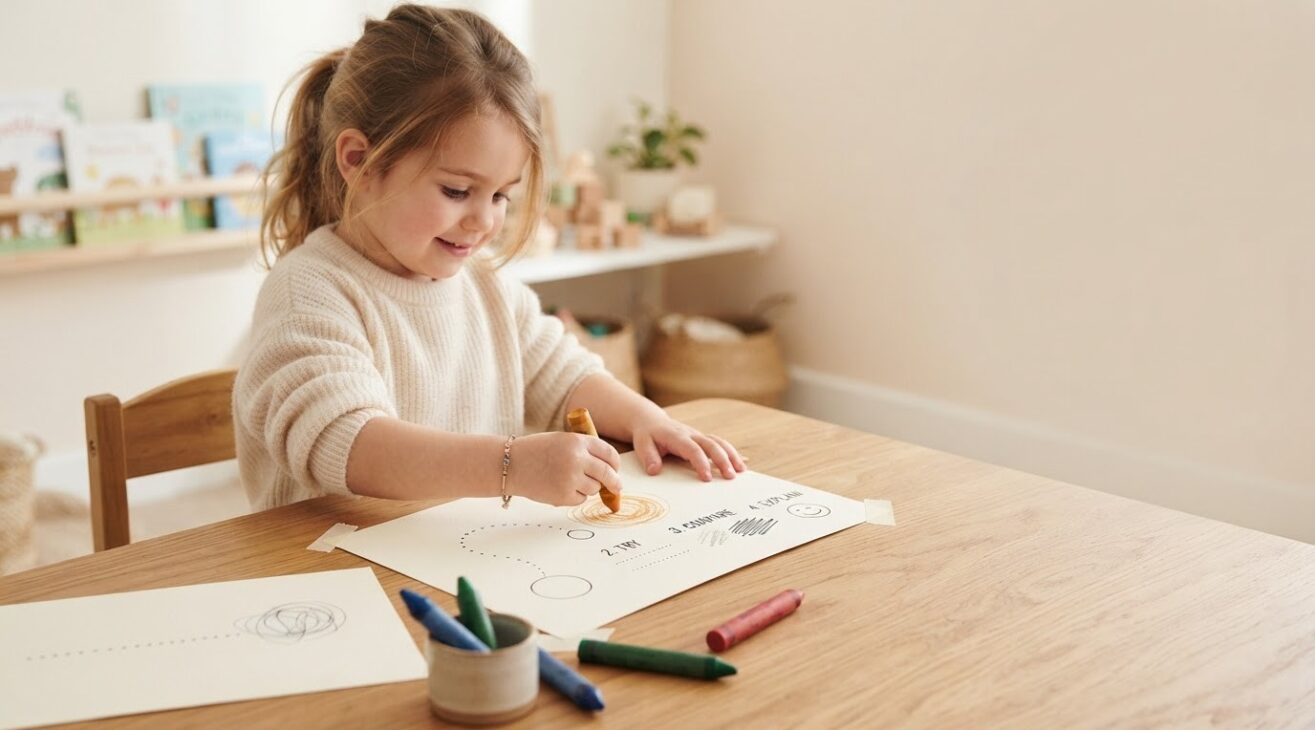 Drawing & Scribbling Activity Cards for 4-Year-Old Kids