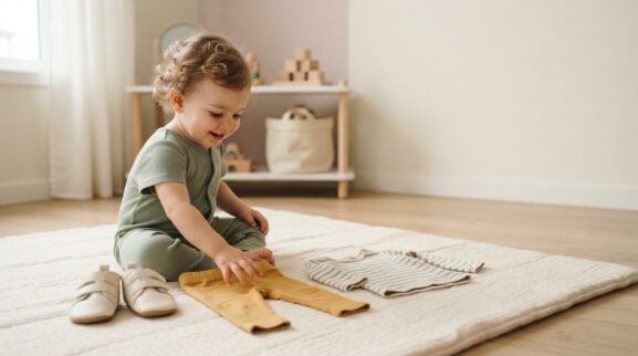 Dressing & Clothing Activity Cards for 1 Year printable learning activity for a 1-year-old