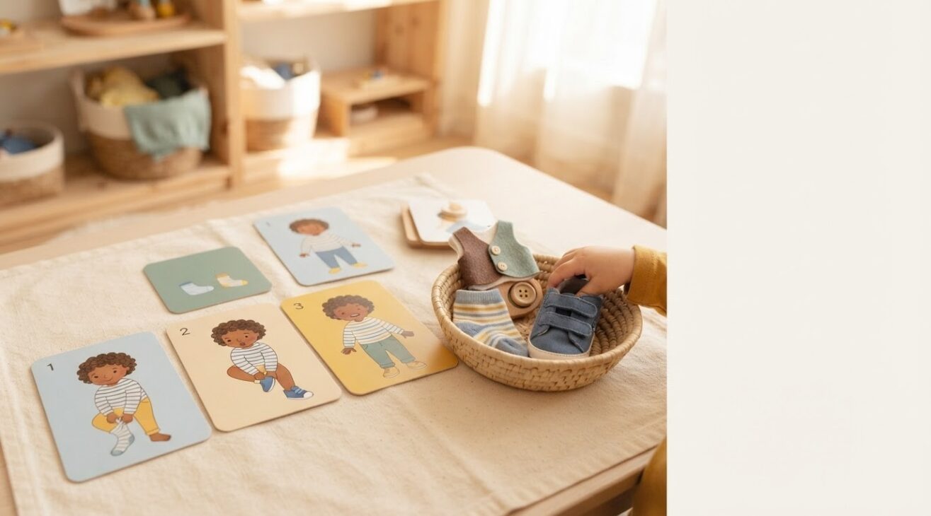 Dressing & Clothing Activity Cards for 3-Year-Old Toddlers