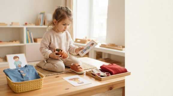 Dressing & Clothing Activity Cards for 4 Years printable learning activity for a 4-year-old