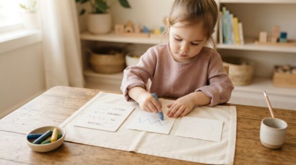 Early Writing & Mark Making Activity Cards for 4 Years printable learning activity for a 4-year-old