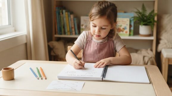Early Writing & Mark Making Activity Cards for 5 Years printable learning activity for a 5-year-old