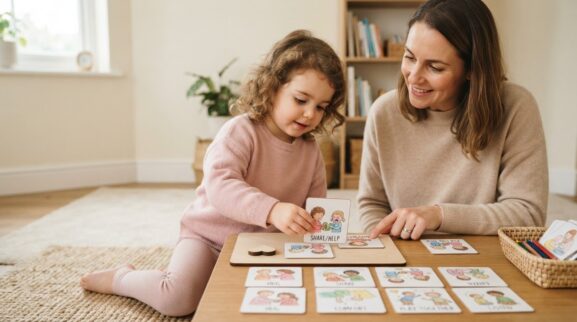 Empathy & Kindness Activity Cards for 3 Years printable learning activity for a 3-year-old