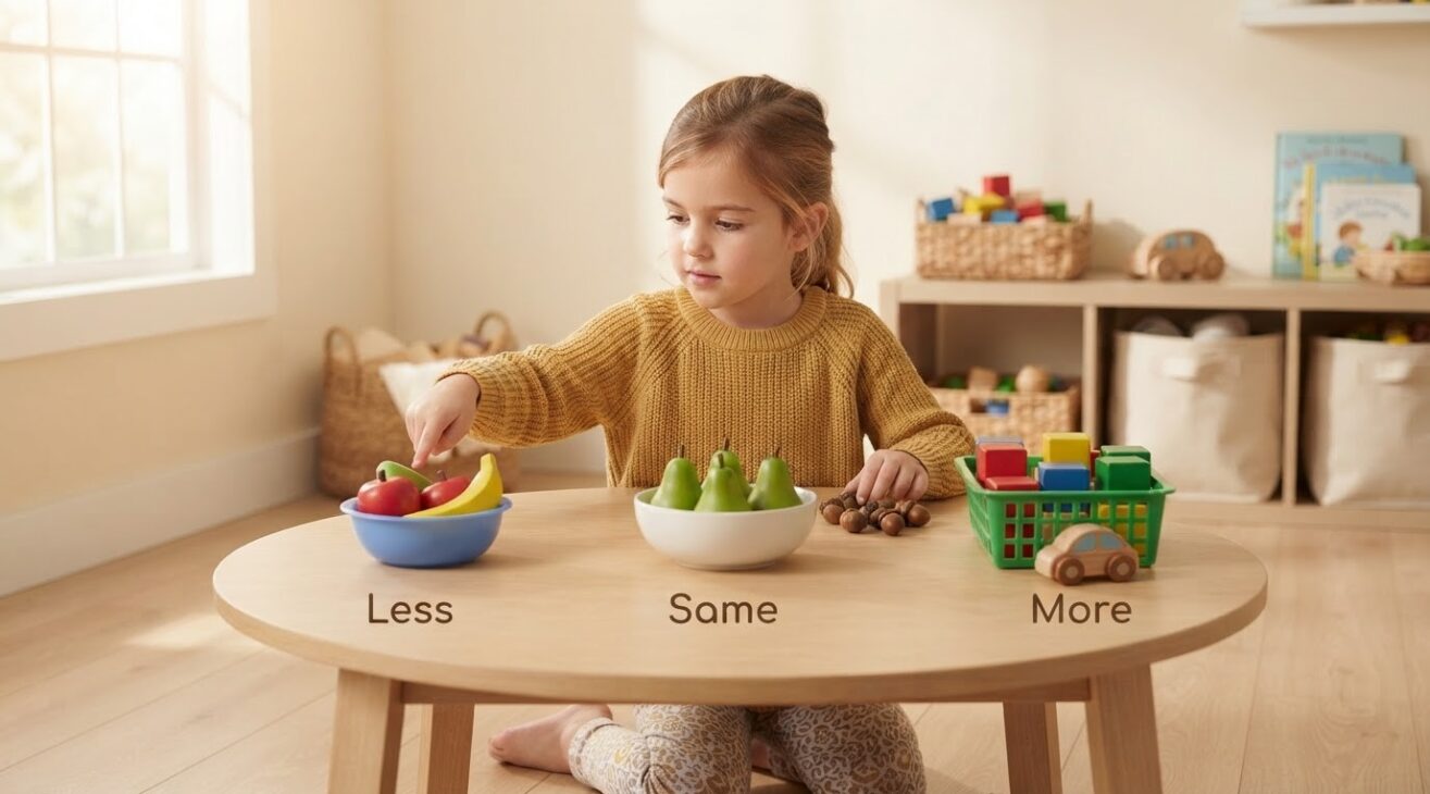 Everyday Comparing More / Less / Same for 5-Year-Old Kids