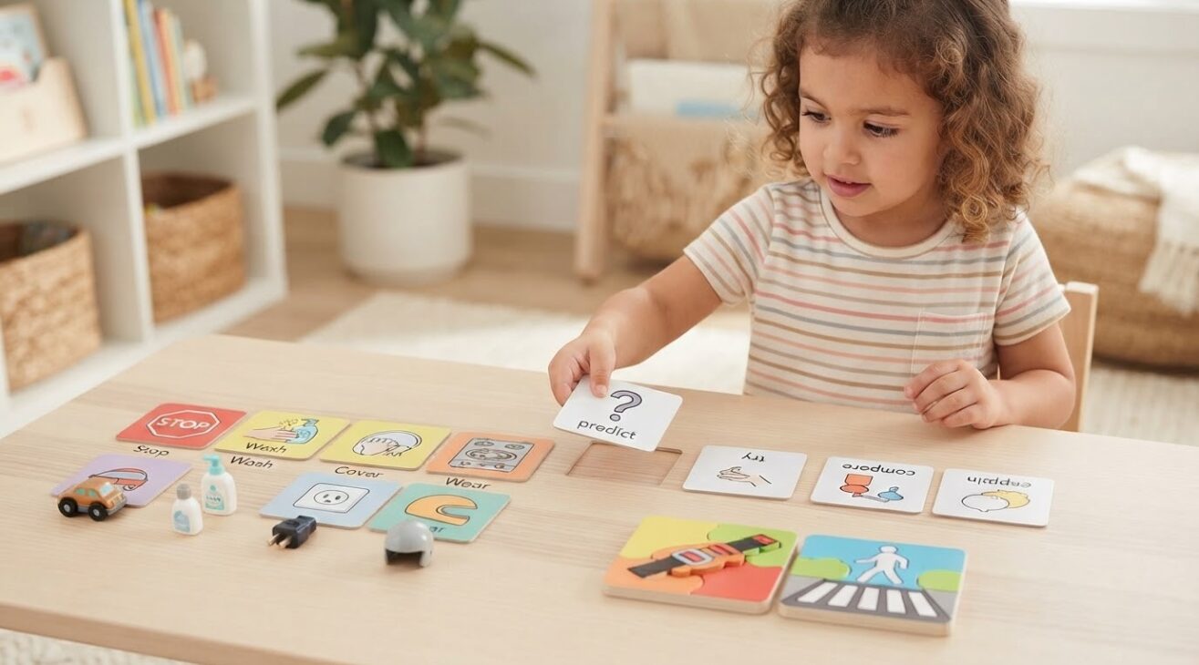 Everyday Routine Activity: Everyday Safety Words for 4-Year-Old Kids