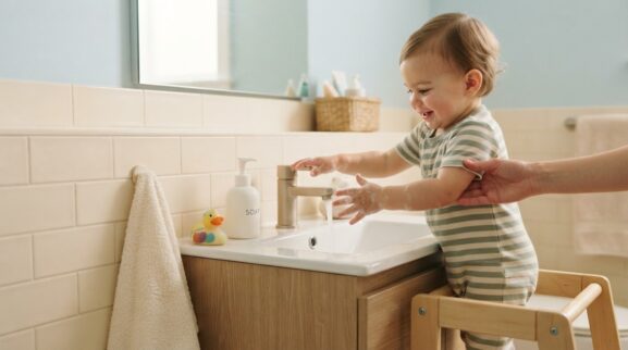 Everyday Routine Activity: Handwashing Routine for 1 Year learning activity for a 1-year-old
