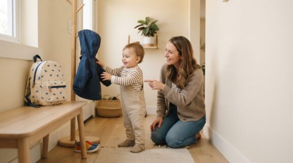 Everyday Routine Activity: Leaving Home & Transitions for 1 Year learning activity for a 1-year-old