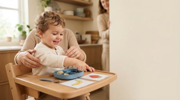 Everyday Routine Activity: Mealtime Language & Participation for 2 Years learning activity for a 2-year-old