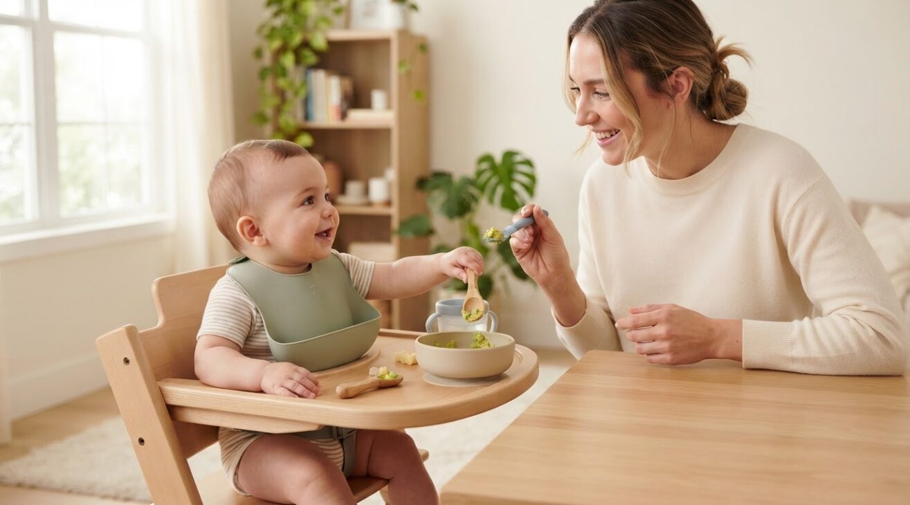 Everyday Routine Activity: Mealtime Language & Participation for Babies 7–9 Months