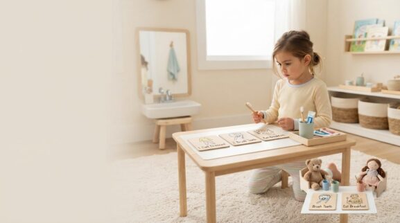 Everyday Routine Activity: Morning Routine for 4 Years learning activity for a 4-year-old