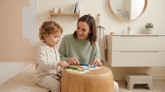 Everyday Routine Activity: Toothbrushing Routine for 2 Years learning activity for a 2-year-old
