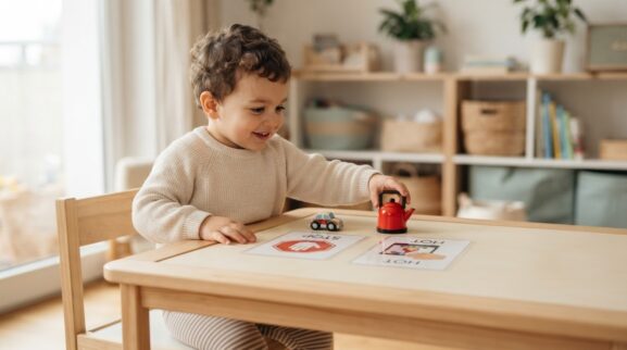 Everyday Safety Words learning activities for a 2-year-old