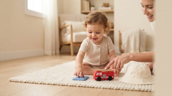 Everyday Safety Words Activity Cards for 1 Year printable learning activity for a 1-year-old