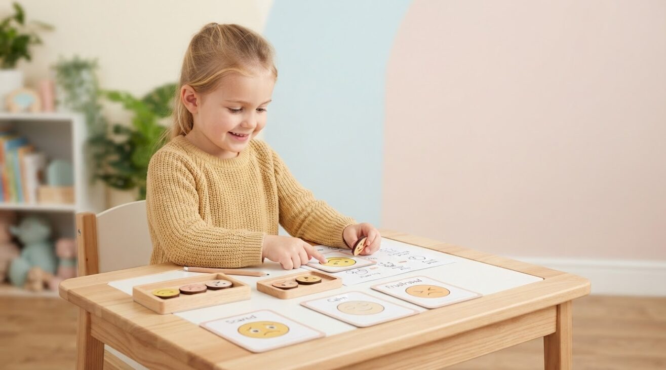 Feelings Vocabulary Activity Cards for 5-Year-Old Kids