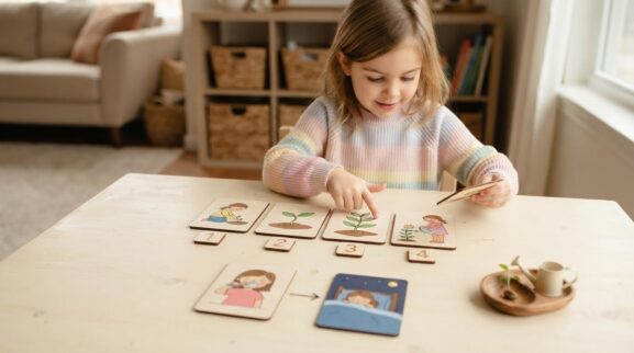 Find, Match & Learn: Time & Sequence Concepts for 4 Years learning activity for a 4-year-old