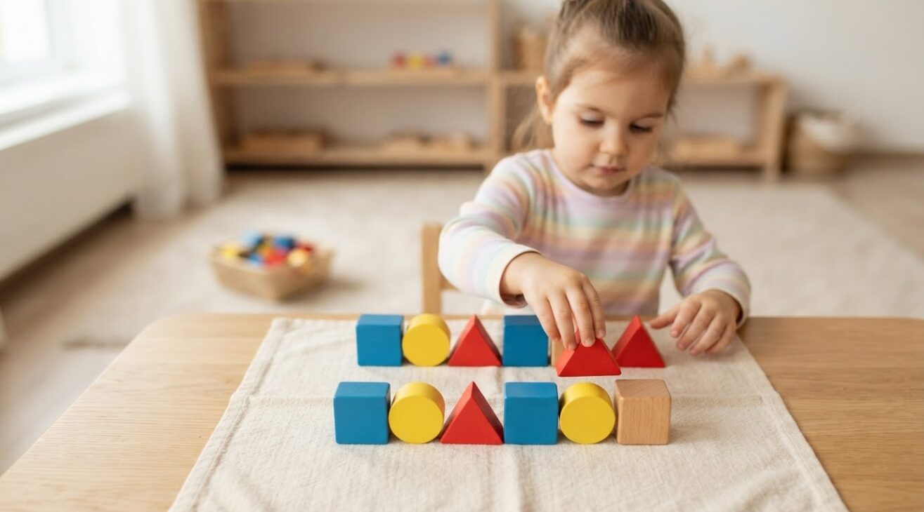 Finish the Pattern: Build the Same Pattern With Blocks for 3-Year-Old Toddlers