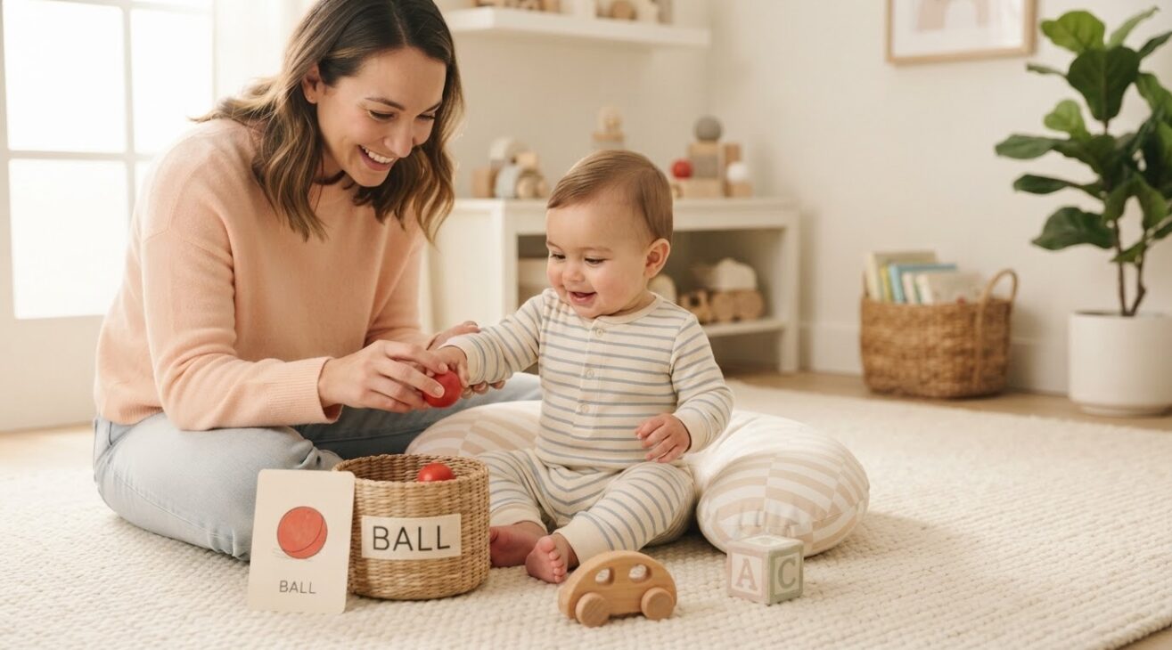 First Words Activity Cards for Babies 7–9 Months