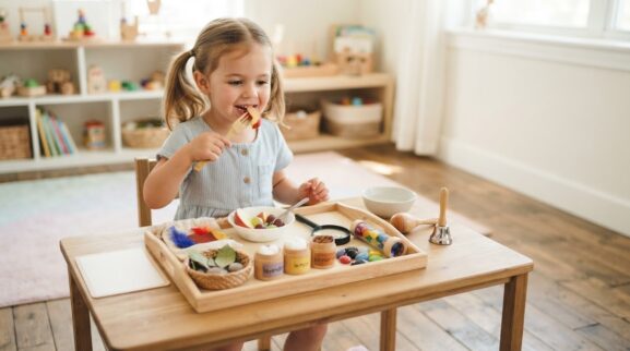 Five Senses Activity Cards for 4 Years printable learning activity for a 4-year-old