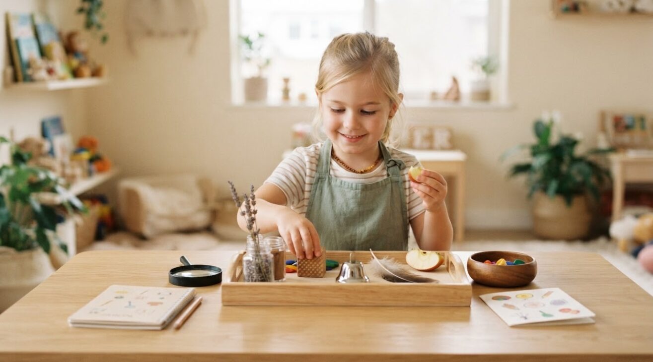 Five Senses Activity Cards for 5-Year-Old Kids