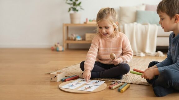 Freeze & Listening Games Activity Cards for 4 Years printable learning activity for a 4-year-old