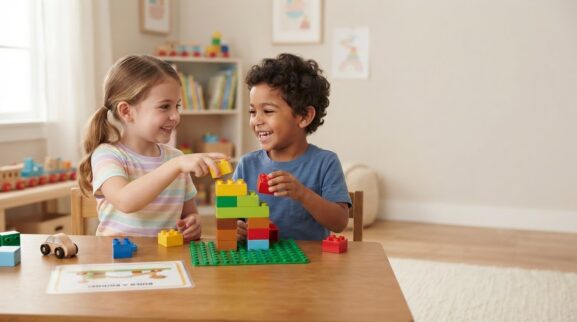 Friendship & Play With Others Activity Cards for 5 Years printable learning activity for a 5-year-old