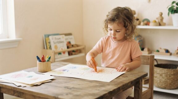 From Scribbles to Meaningful Drawing: What Parents Can Do parent learning guide for a 3-year-old