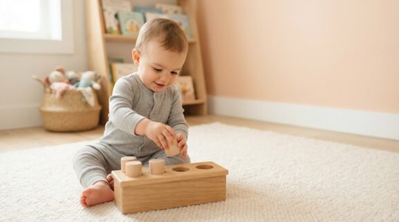 Hand-Eye Coordination Activity Cards for 10–11 Months printable learning activity for a 10–11 month old baby
