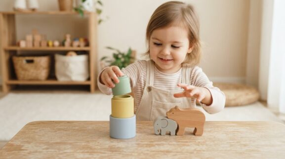 Hands-On Guide: Stacking & Nesting for 2 Years parent learning guide for a 2-year-old