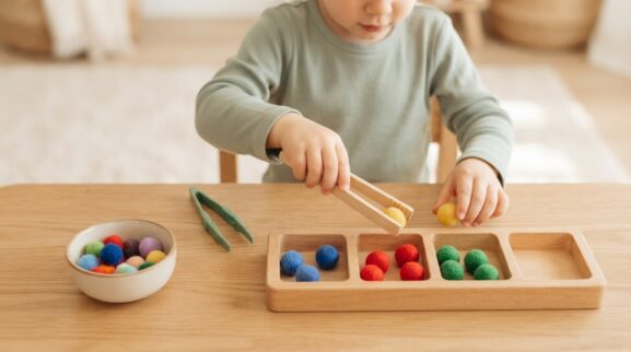 Hands-On Guide: Tongs / Tweezers for 3 Years parent learning guide for a 3-year-old