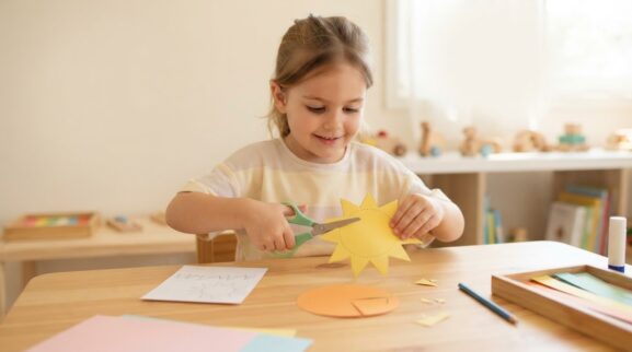 Hands-On Play: Cutting & Paper Skills for 5 Years learning activity for a 5-year-old