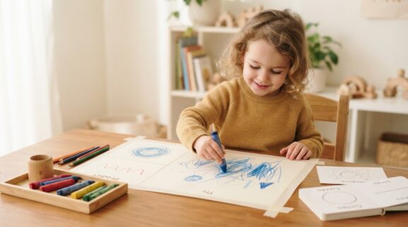 Hands-On Play: Drawing & Scribbling for 4 Years learning activity for a 4-year-old