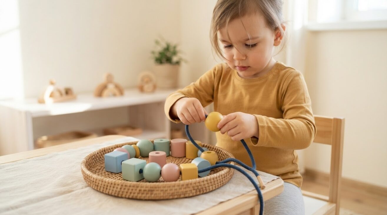 Hands-On Play: Lacing & Threading for 3-Year-Old Toddlers