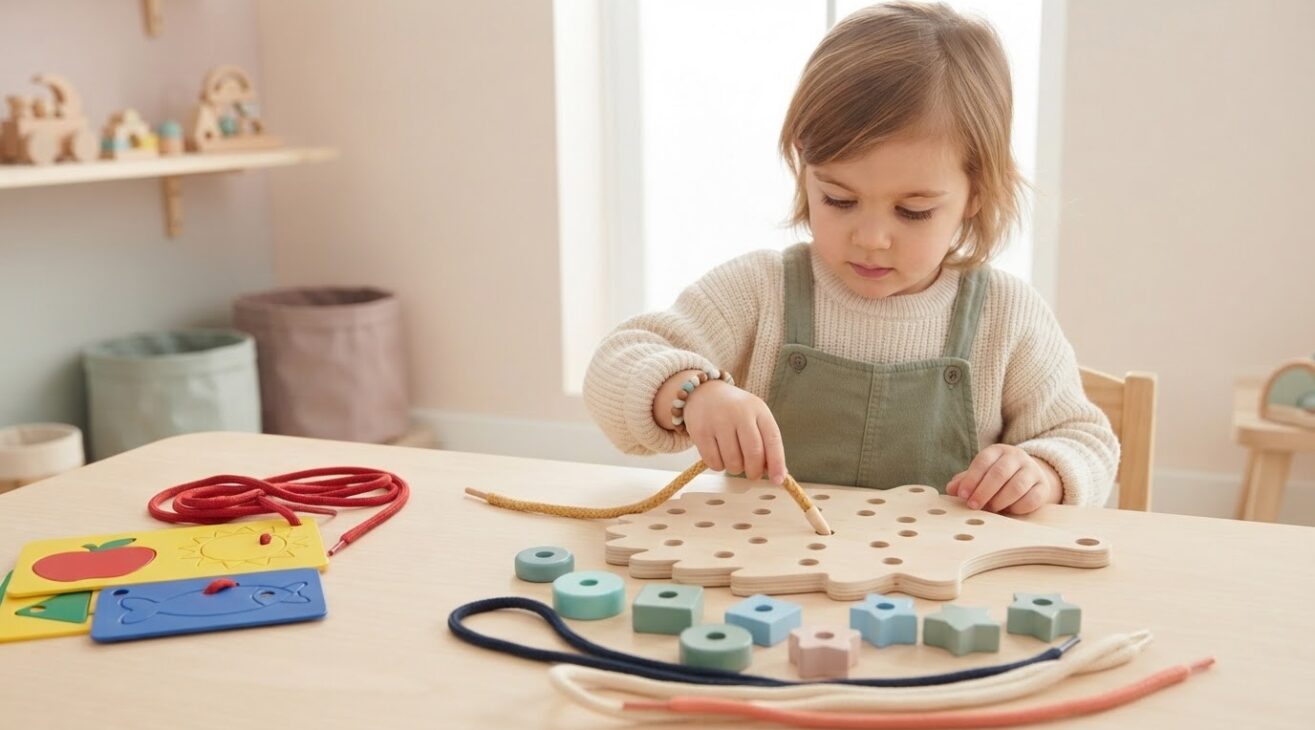 Hands-On Play: Lacing & Threading for 4-Year-Old Kids