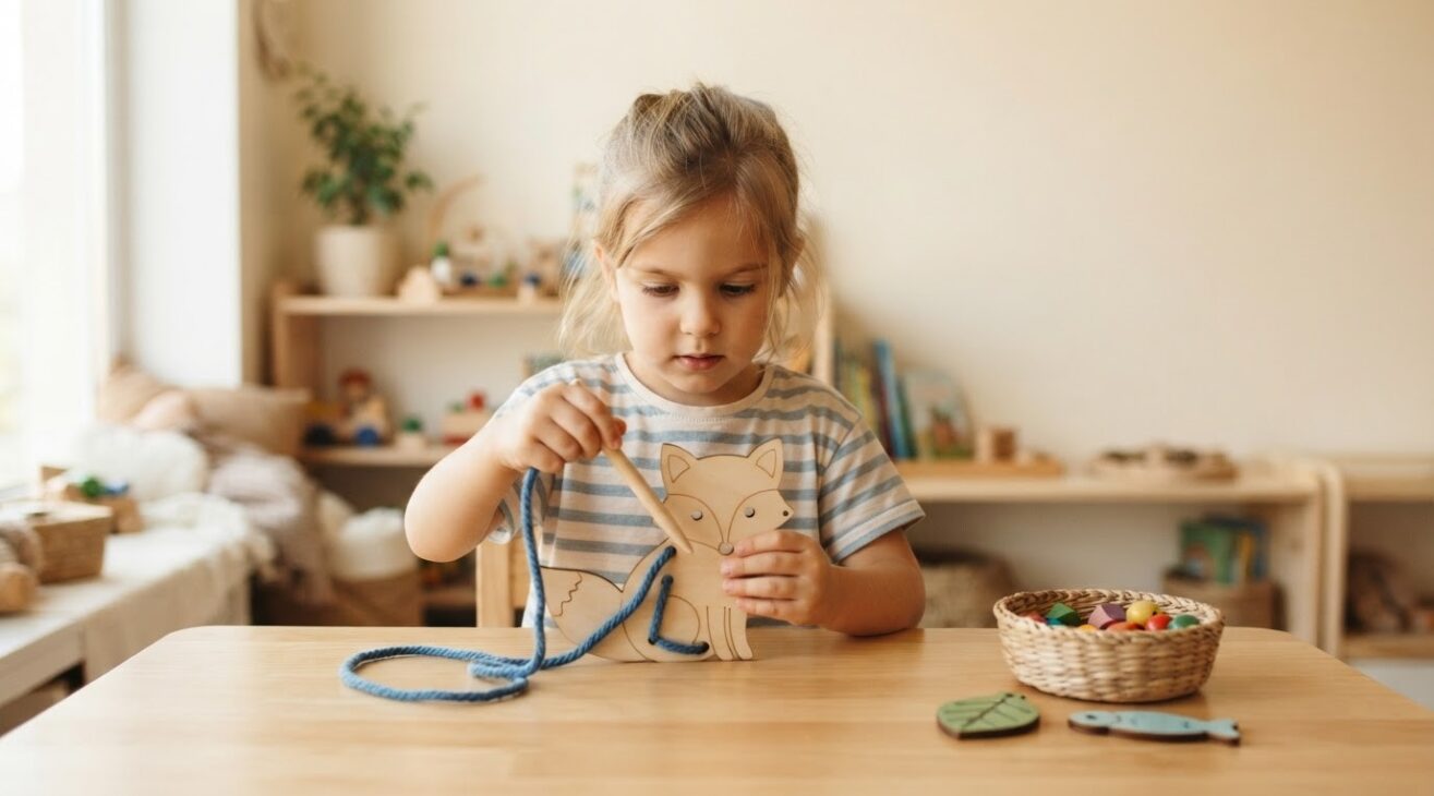 Hands-On Play: Lacing & Threading for 5-Year-Old Kids