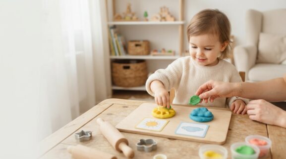 Hands-On Play: Play Dough & Molding for 2 Years learning activity for a 2-year-old