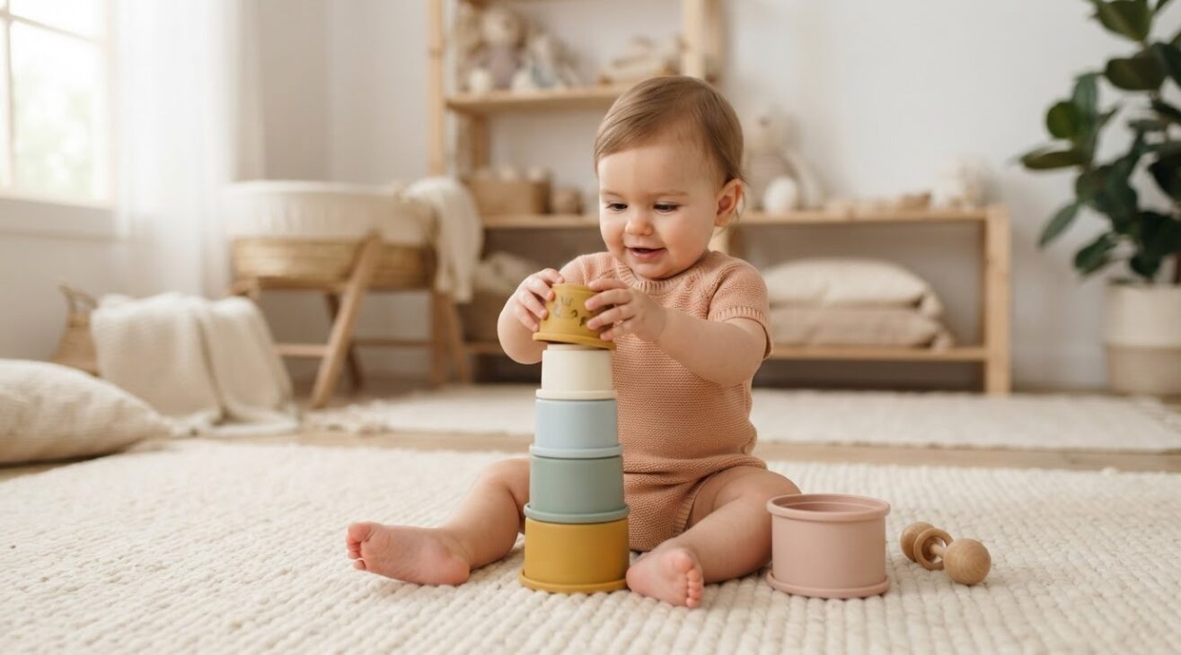 Hands-On Play: Stacking & Nesting for Babies 7–9 Months