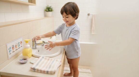 Handwashing Routine Activity Cards for 4 Years printable learning activity for a 4-year-old