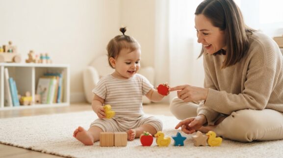Help Them Think: Matching for 1 Year parent learning guide for a 1-year-old