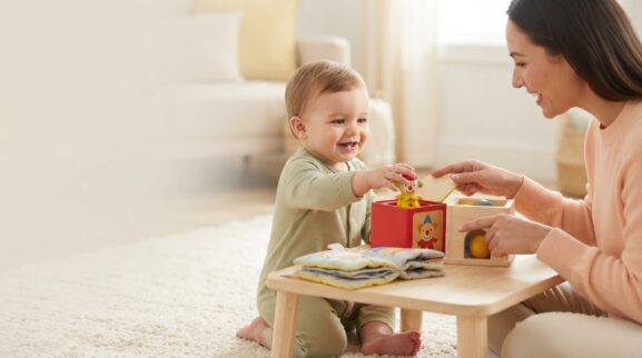 Help Them Think: Object Permanence for 1 Year parent learning guide for a 1-year-old