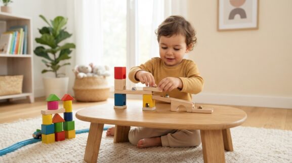 Help Them Think: Planning & Persistence for 1 Year parent learning guide for a 1-year-old
