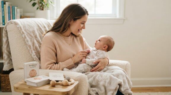 Home Language & Multilingual Learning Activity Cards for 0–3 Months printable learning activity for a 0–3 month old baby