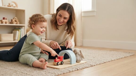 How to Build Position & Direction Words for 1 Year parent learning guide for a 1-year-old